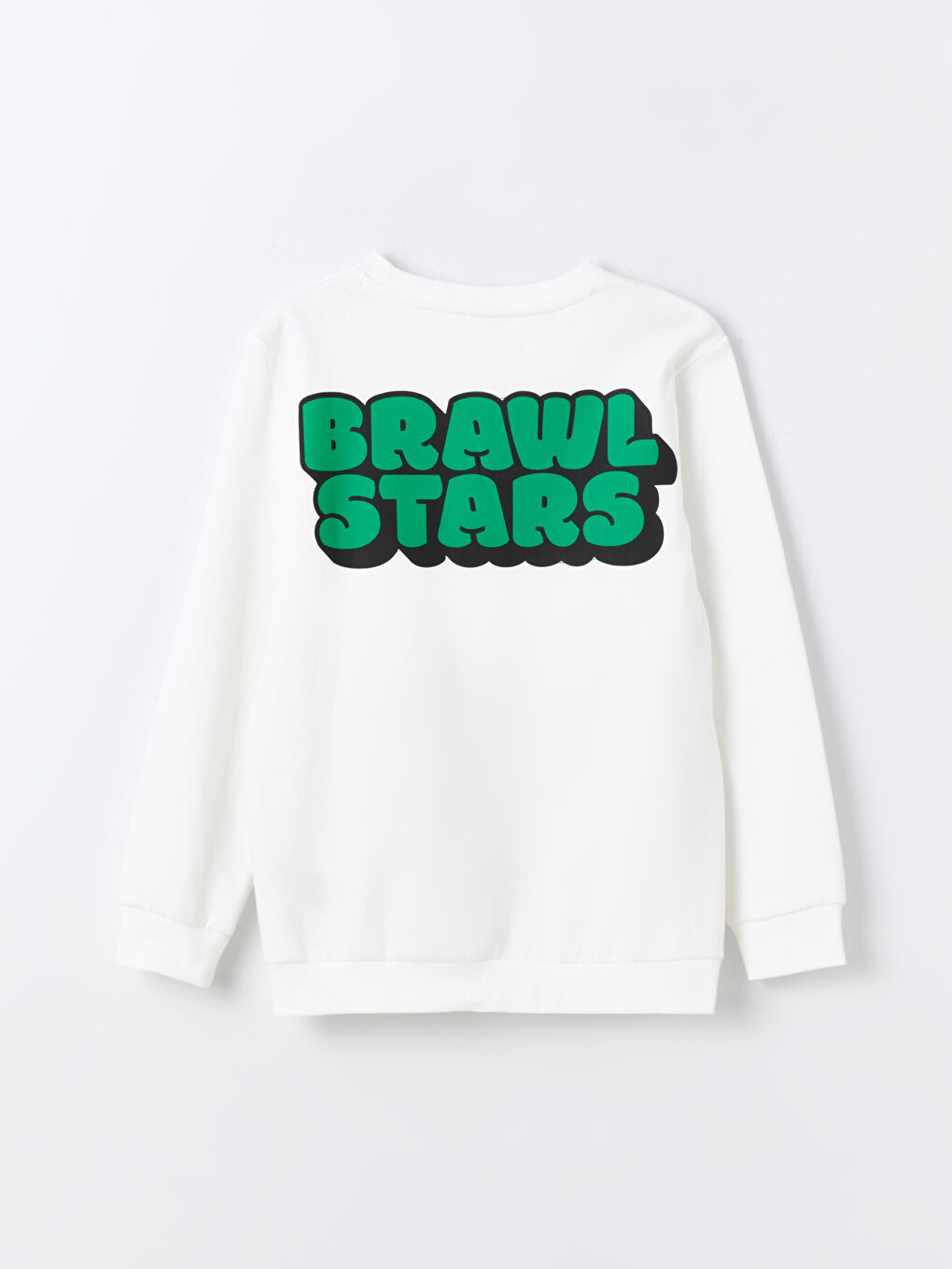 LCW Kids Ekru Bisiklet Yaka Brawl Stars Baskılı Uzun Kollu Erkek Çocuk Sweatshirt - 4