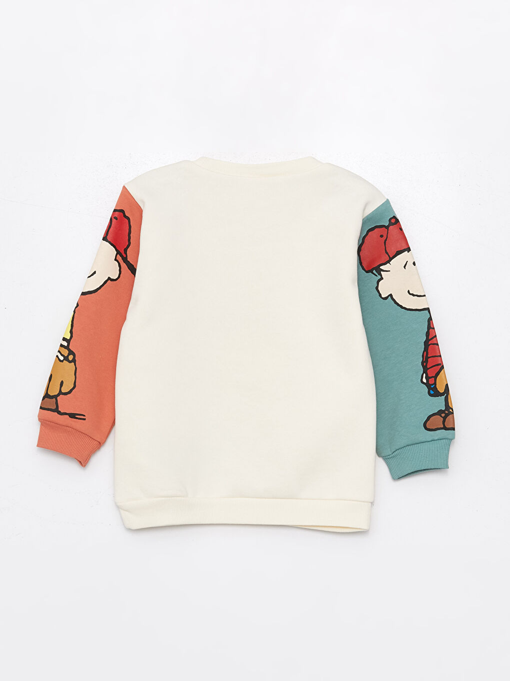 LCW baby Açık Bej Bisiklet Yaka Uzun Kollu Snoopy Baskılı Erkek Bebek Sweatshirt ve Eşofman Alt 2'li Takım - 2