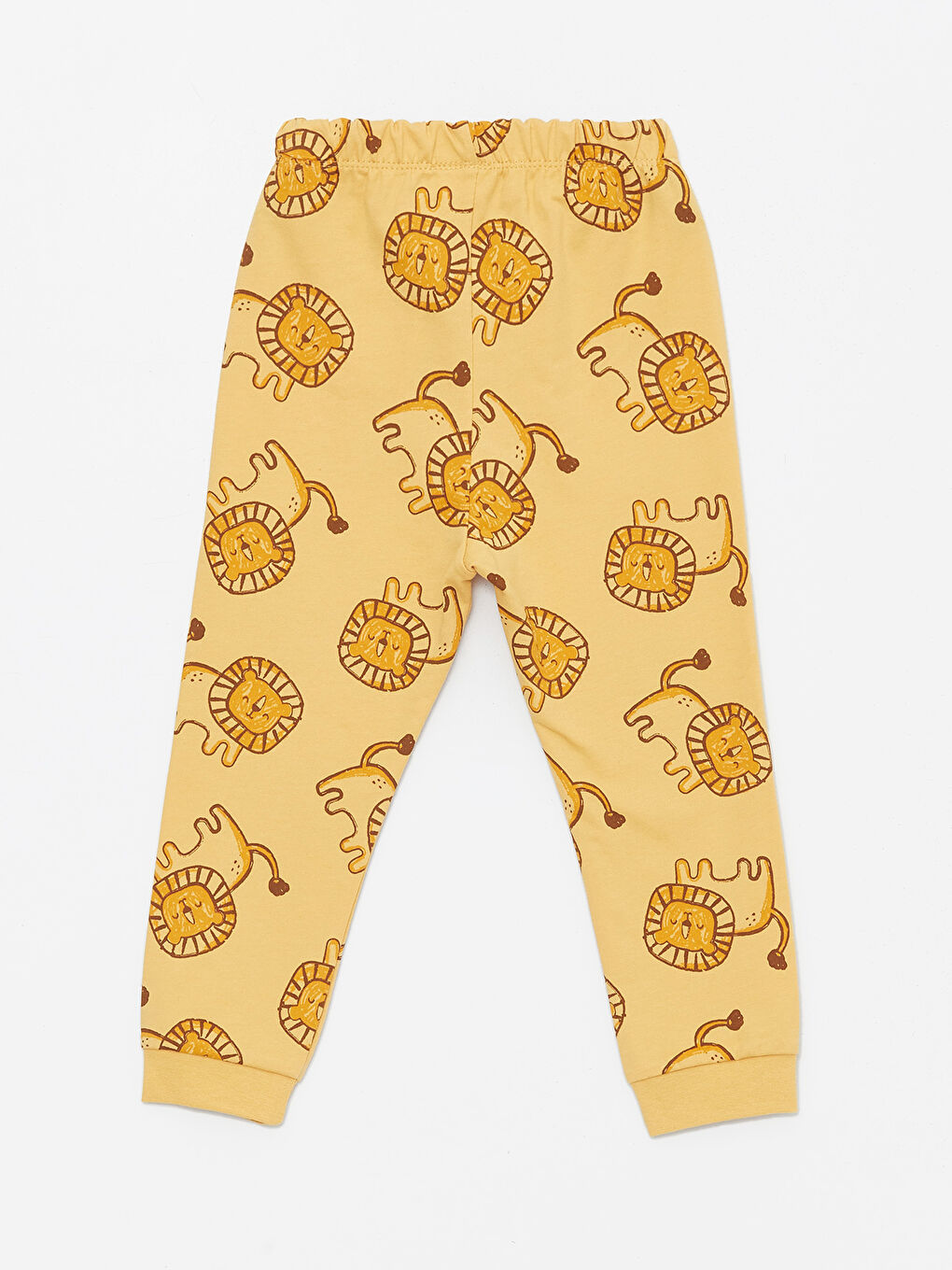 Sarı Aslan Baskılı Erkek Bebek Jogger Pijama Altı-1