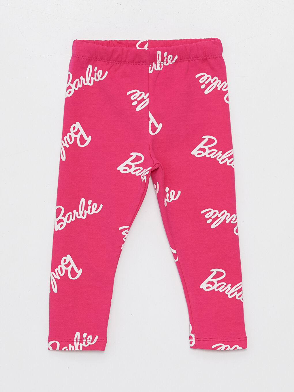 Ekru Bisiklet Yaka Uzun Kollu Barbie Baskılı Kız Bebek Sweatshirt ve Eşofman Alt 2'li Takım-4