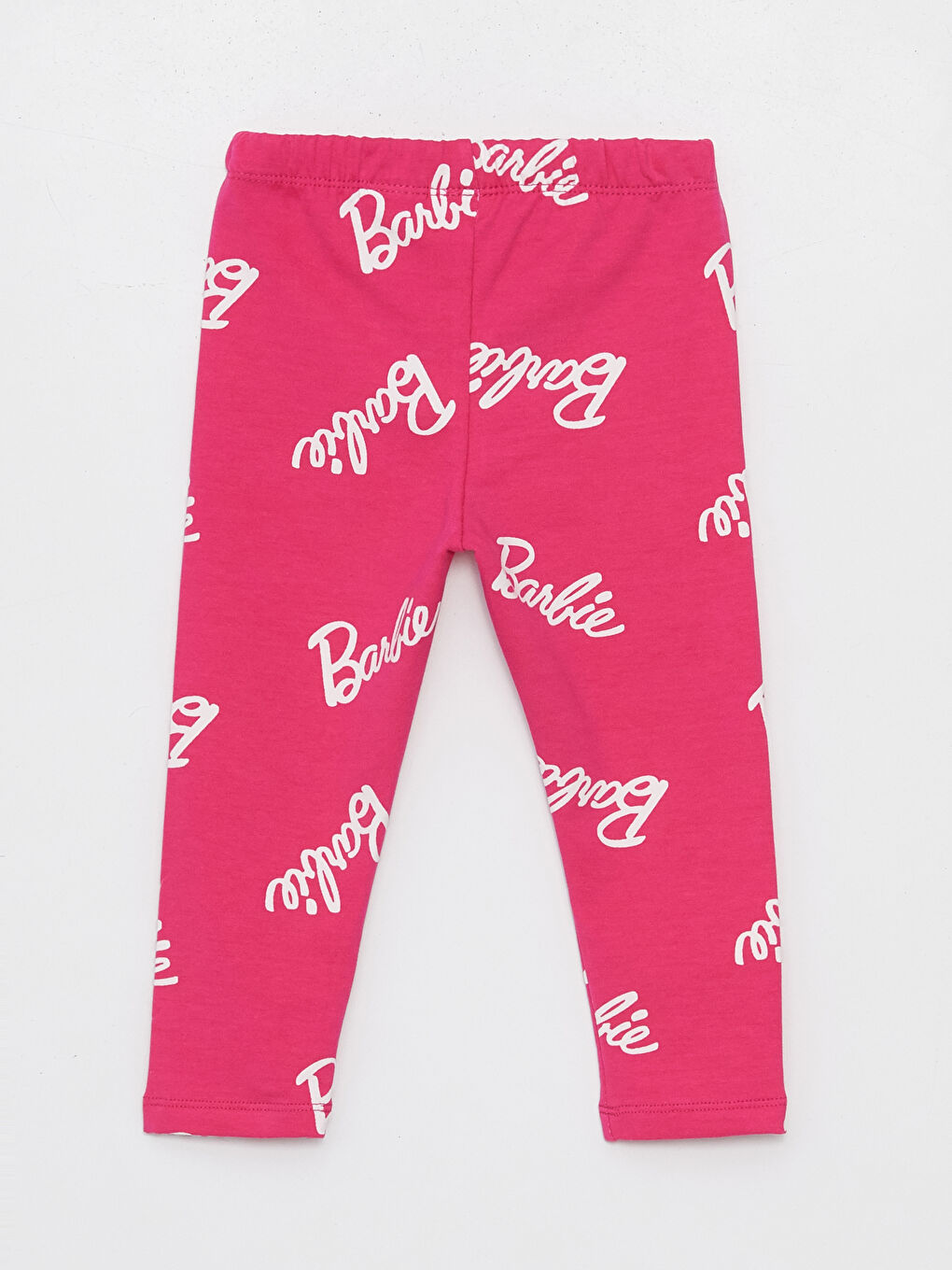 Ekru Bisiklet Yaka Uzun Kollu Barbie Baskılı Kız Bebek Sweatshirt ve Eşofman Alt 2'li Takım-5