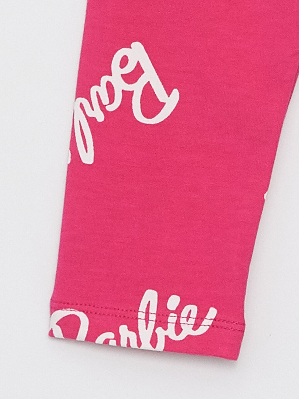 Ekru Bisiklet Yaka Uzun Kollu Barbie Baskılı Kız Bebek Sweatshirt ve Eşofman Alt 2'li Takım-6