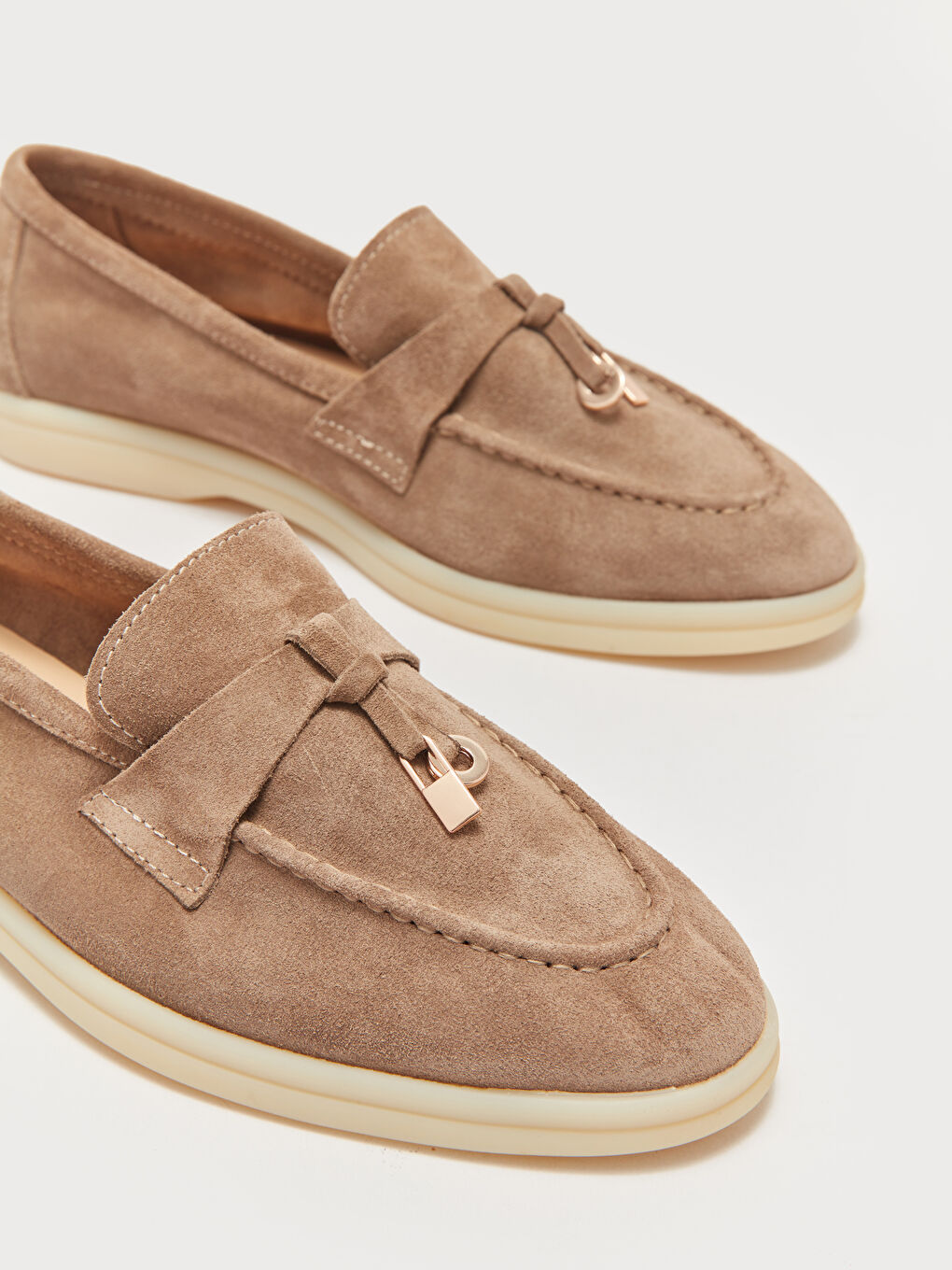 Kahverengi Kadın Deri Loafer Ayakkabı-5