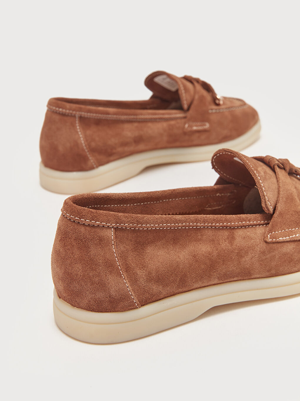 Kahverengi Kadın Deri Loafer Ayakkabı-4