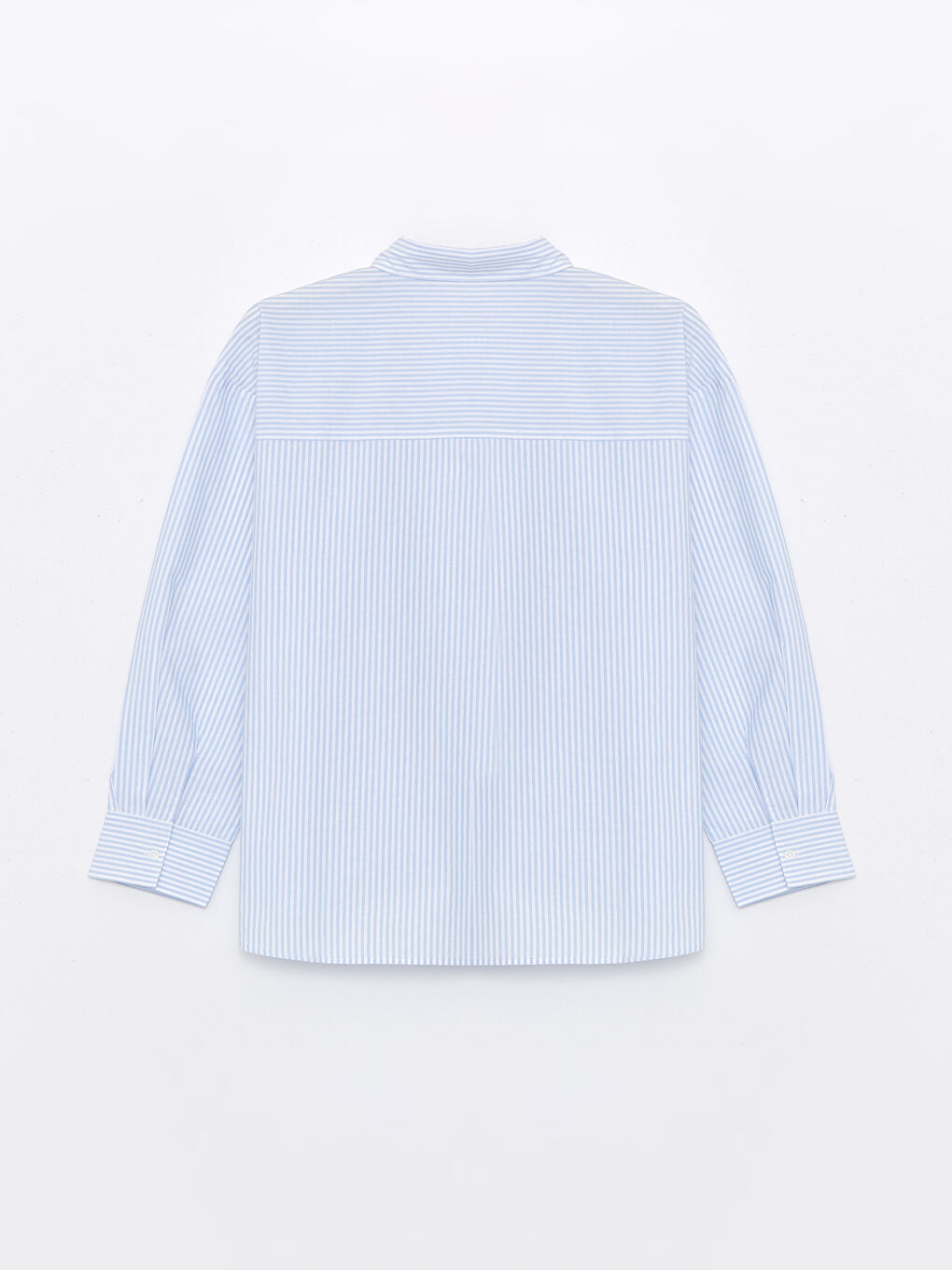 LCW Vision Striped Oversize Poplin Women's Shirt -W3JO74Z8-LEN