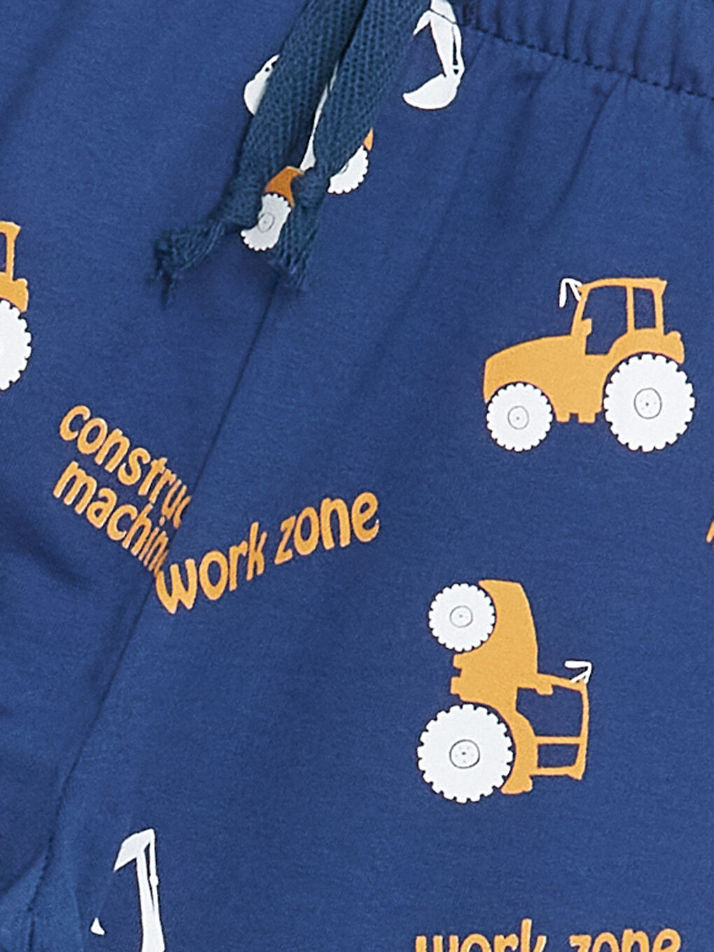 Lacivert Beli Lastikli Baskılı Erkek Bebek Eşofman Alt-4