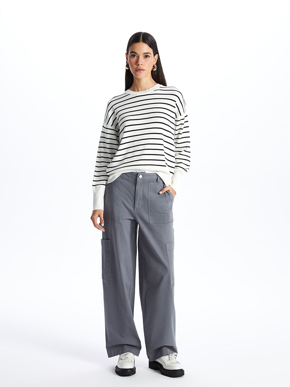LC Waikiki Skinny Fit Gabardine Women's Cargo Pants -W3JO79Z8-V3U