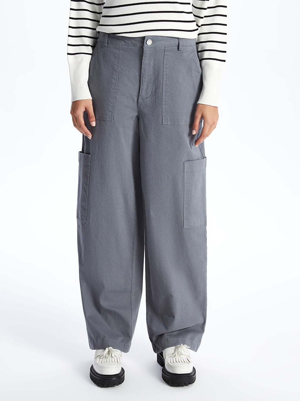 LC Waikiki Skinny Fit Gabardine Women's Cargo Pants -W3JO79Z8-V3U