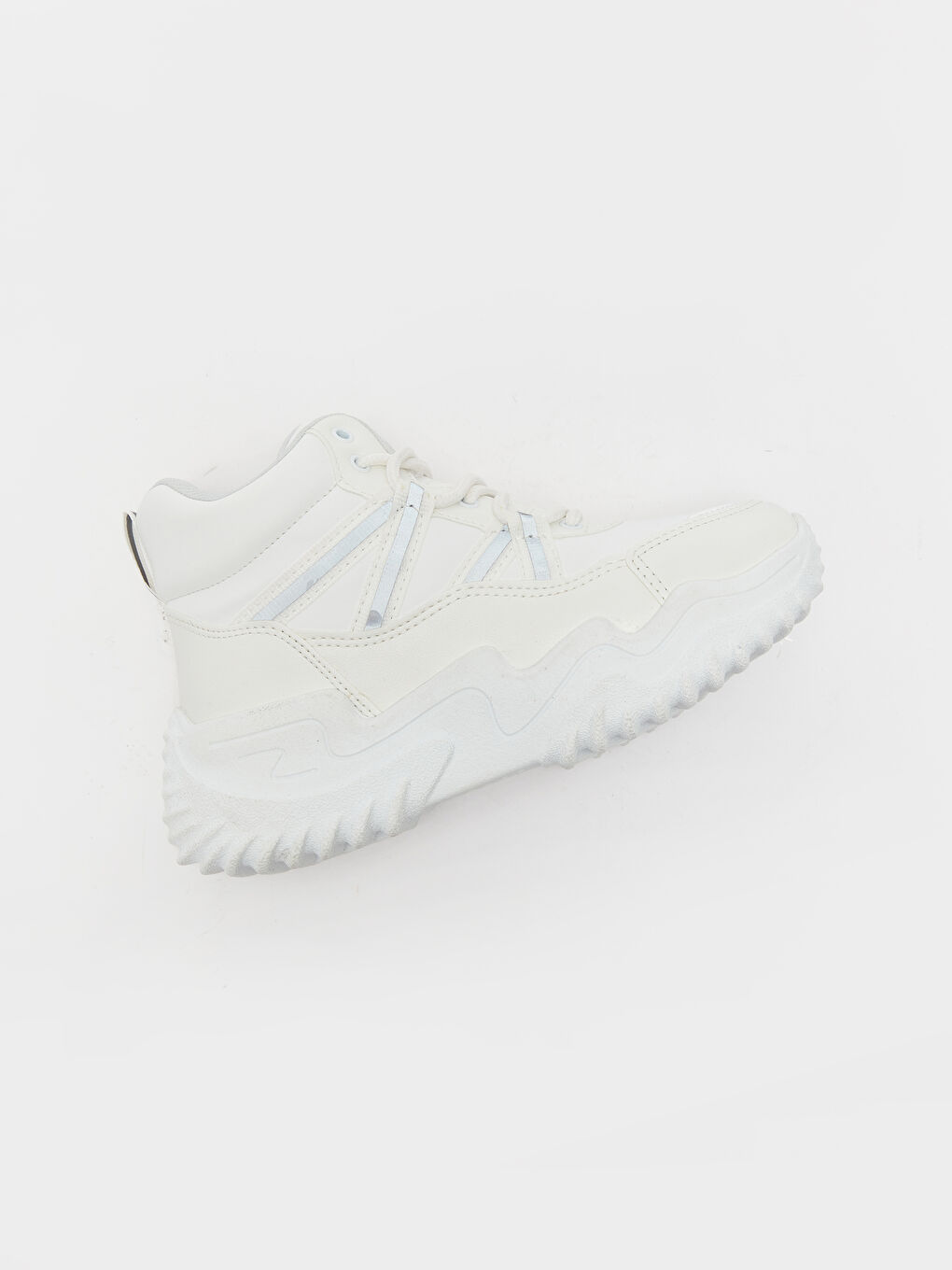 Beyaz Kalın Taban Bağcıklı Kadın Bot-3