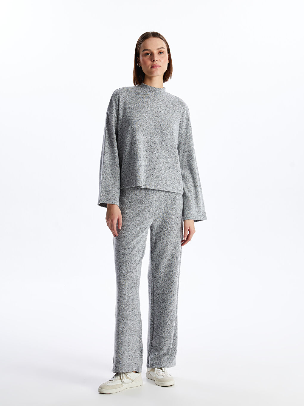 Women's Elasticated Waist Plain Sweatpants-1