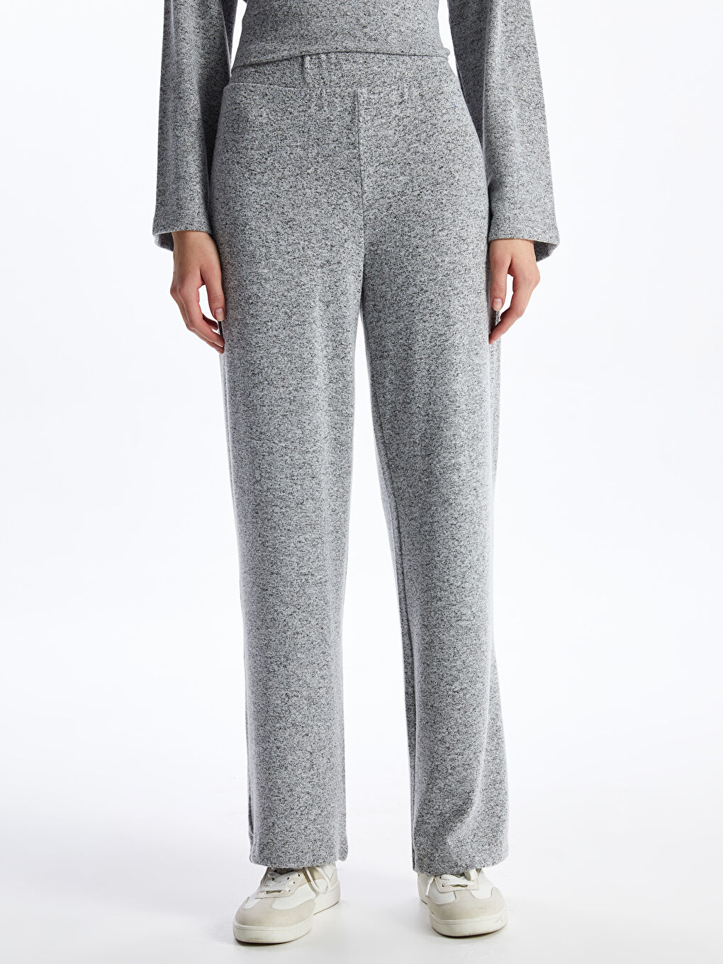 Women's Elasticated Waist Plain Sweatpants-2
