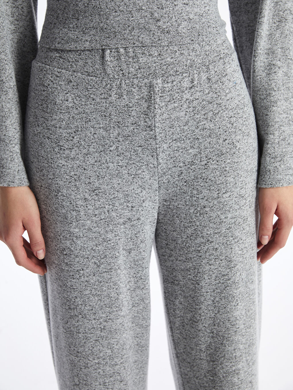 Women's Elasticated Waist Plain Sweatpants-4