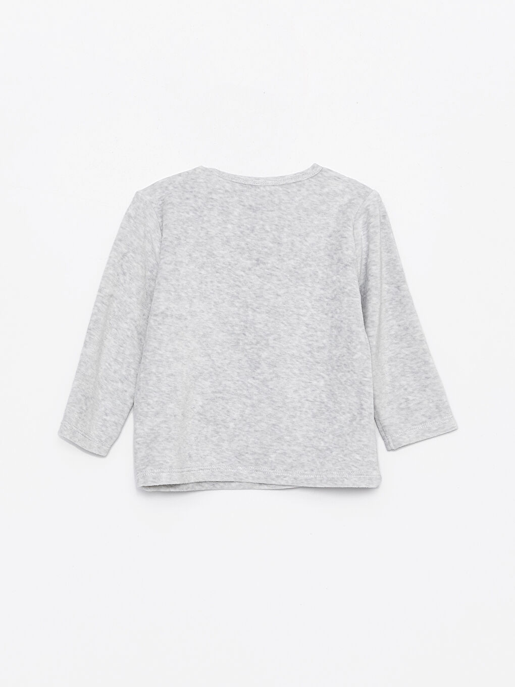 Beyaz Bisiklet Yaka Erkek Çocuk Pijama Üst-1