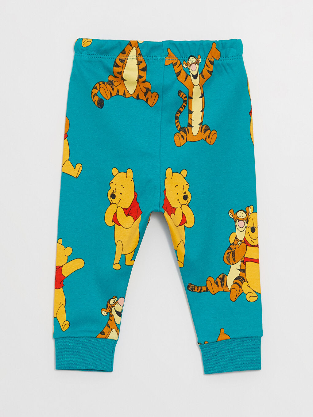 LCW baby Turkuaz Bisiklet Yaka Uzun Kollu Winnie the Pooh Baskılı Erkek Bebek Pijama Takımı - 5