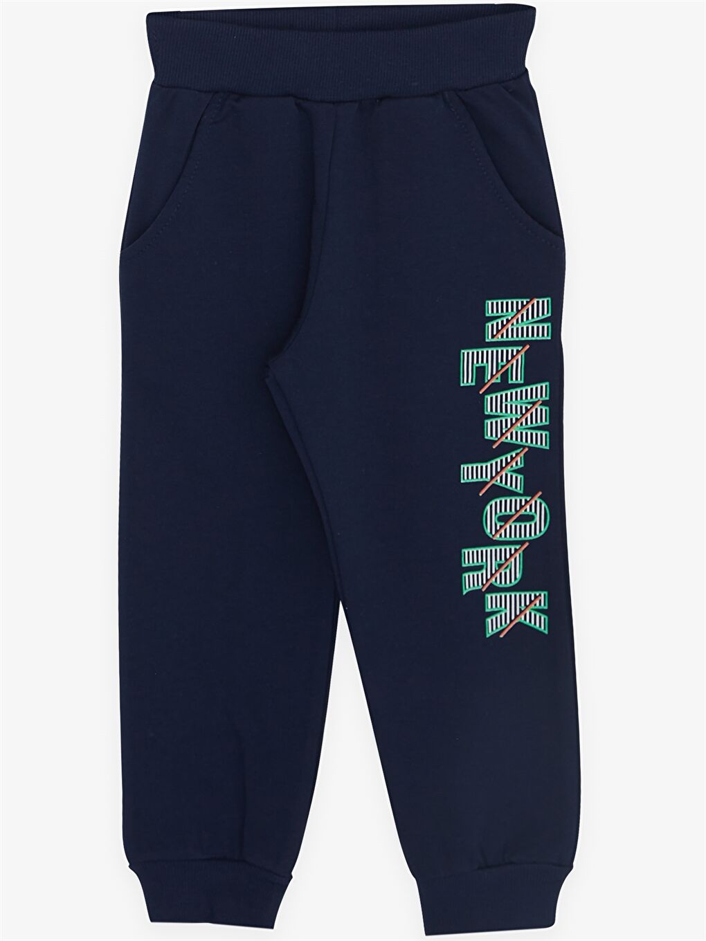 Yeşil Bisiklet Yaka Uzun Kollu Baskılı Erkek Bebek 2'li Takım-3