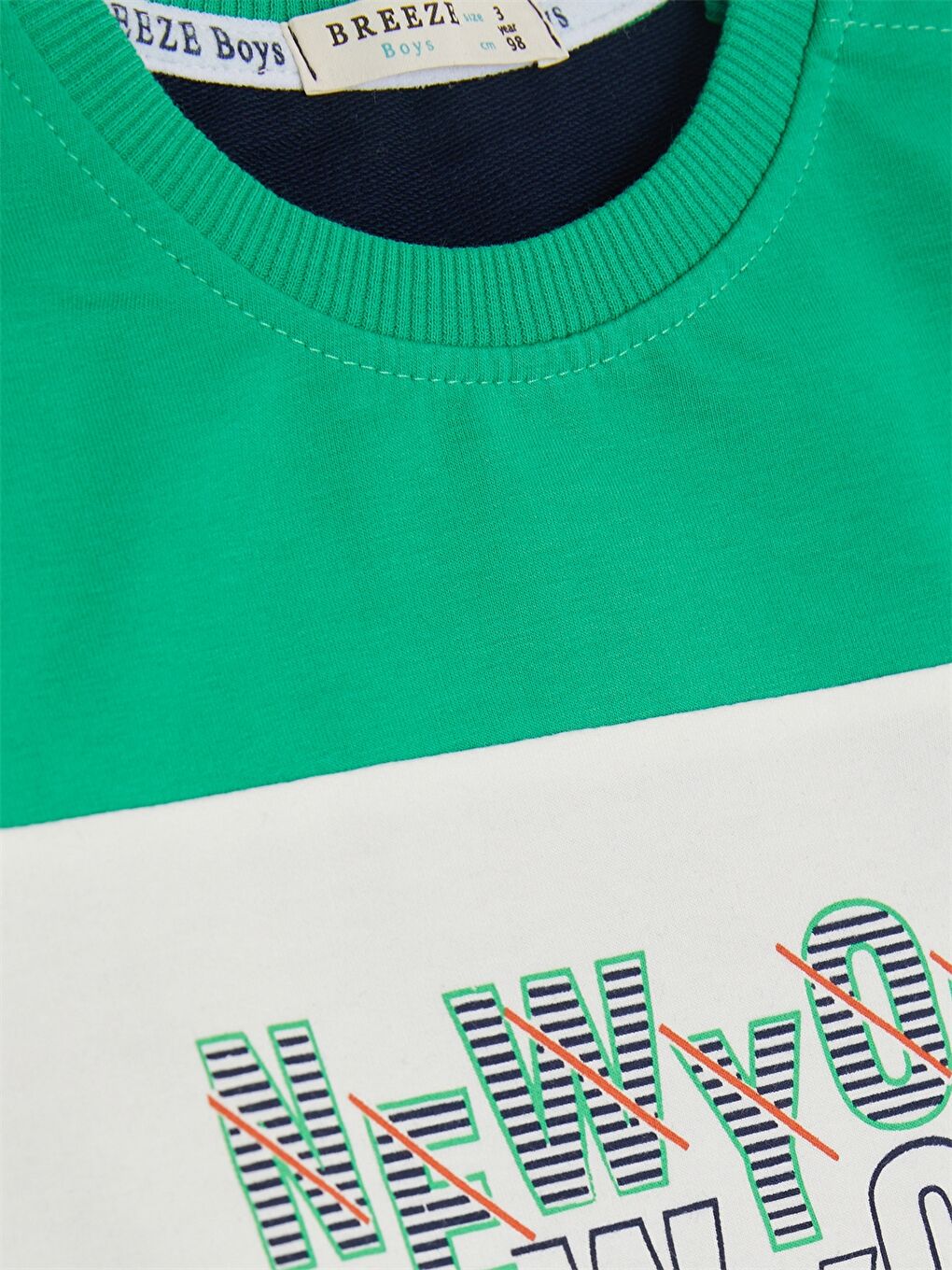 Yeşil Bisiklet Yaka Uzun Kollu Baskılı Erkek Bebek 2'li Takım-4