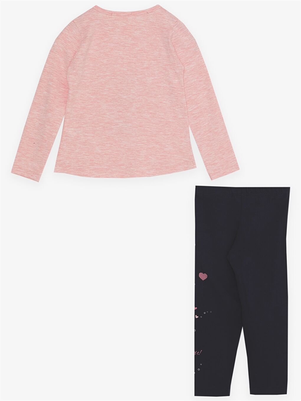 Turuncu Bisiklet Yaka Uzun Kollu Baskılı Kız Bebek 2'li Takım-1