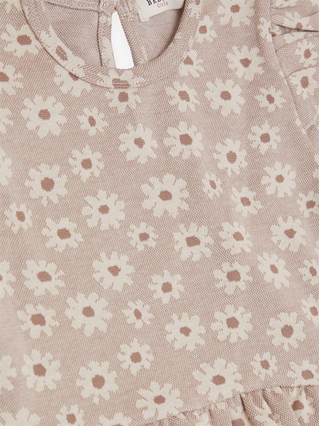 Kahverengi Bisiklet Yaka Uzun Kollu Kız Bebek 2'li Takım-4