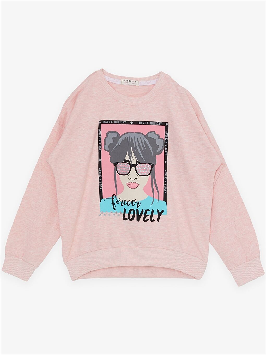 Turuncu Bisiklet Yaka Uzun Kollu Kız Çocuk 2'li Takım-2