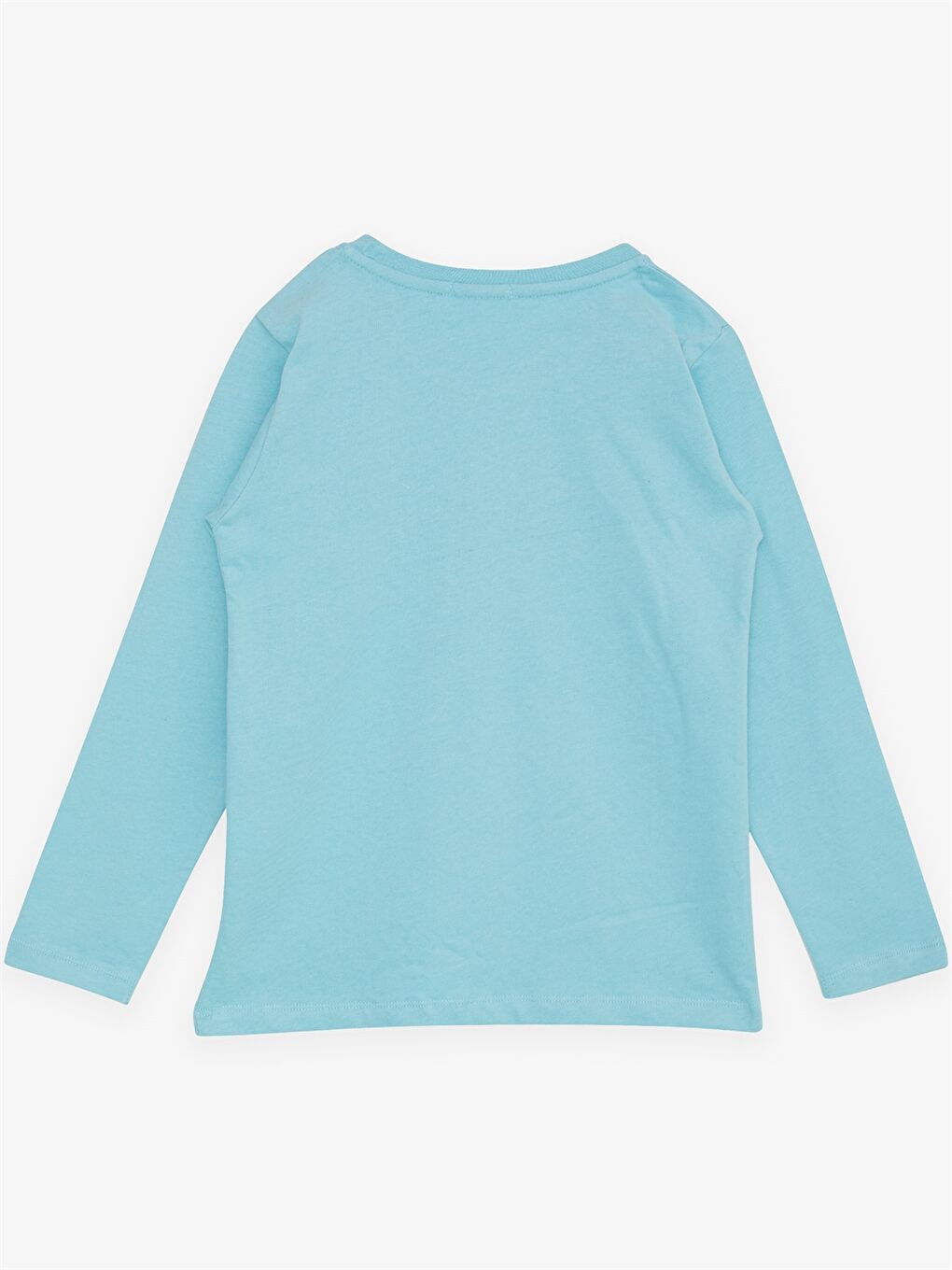 Mavi Bisiklet Yaka Baskılı Uzun Kollu Erkek Çocuk Tişört-1
