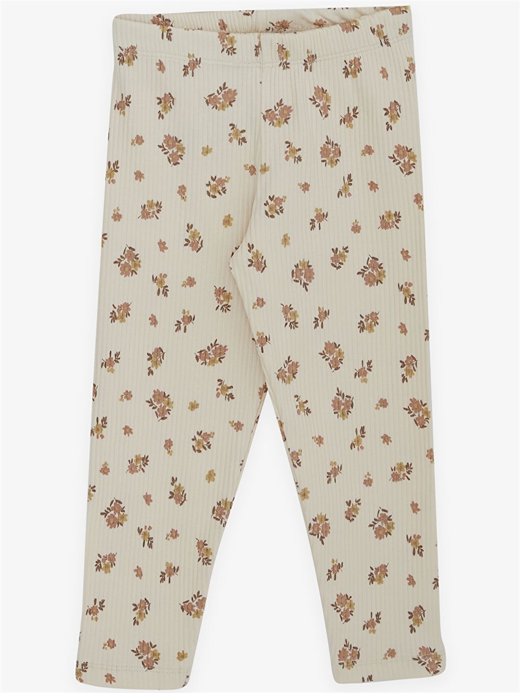 Ekru Bisiklet Yaka Uzun Kollu Kız Bebek 2'li Takım-3