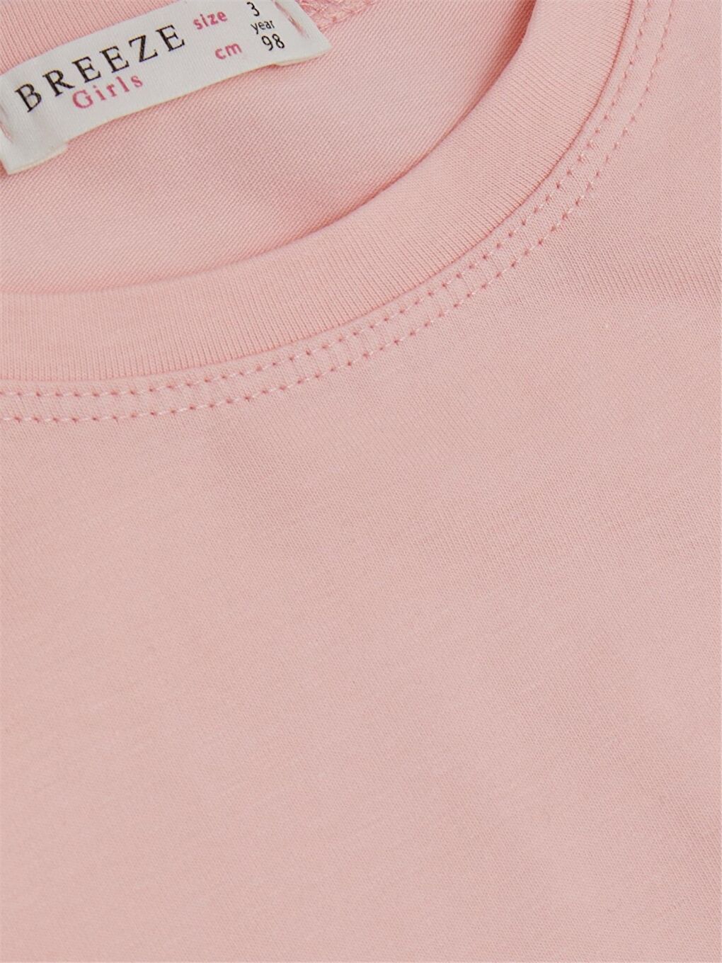 Pembe Bisiklet Yaka Uzun Kollu Kız Bebek Tişört-2