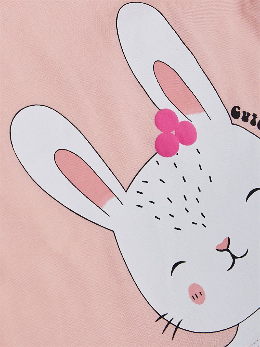 Pembe Bisiklet Yaka Uzun Kollu Kız Bebek Tişört-3