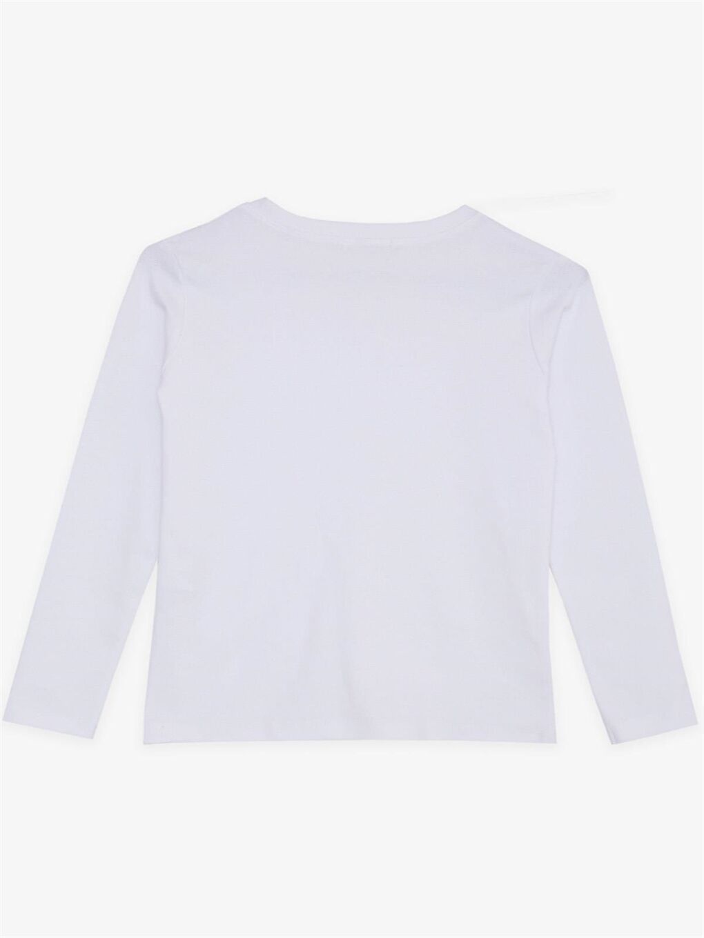 Ekru Bisiklet Yaka Uzun Kollu Erkek Çocuk Tişört-1