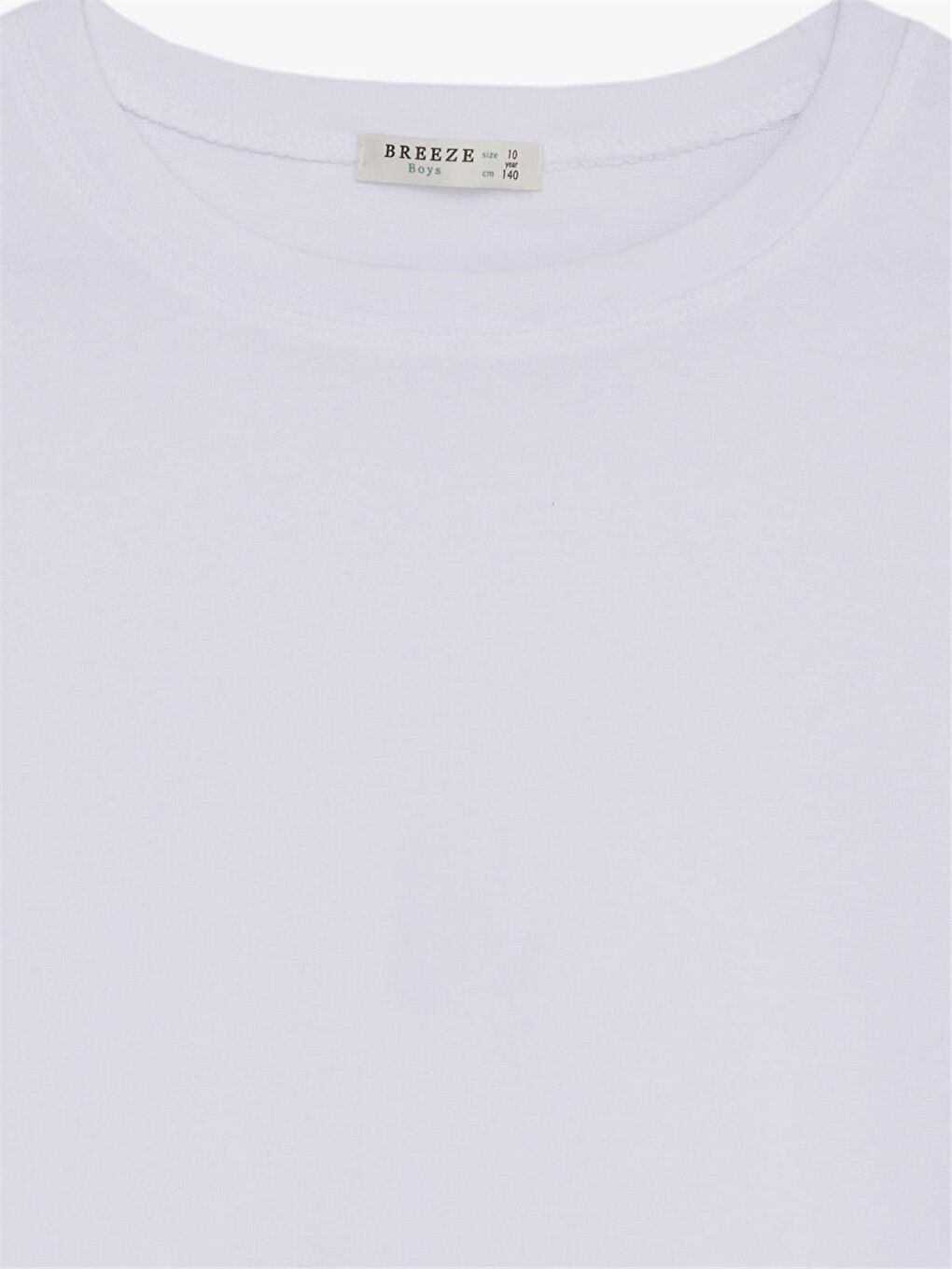 Ekru Bisiklet Yaka Uzun Kollu Erkek Çocuk Tişört-2