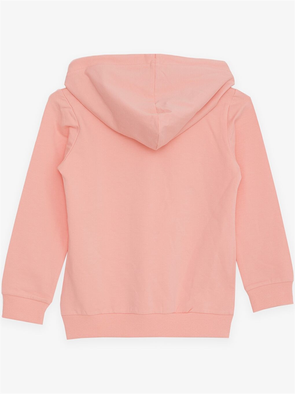 Breeze Turuncu Baskılı Uzun Kollu Kız Çocuk Hoodie - 1