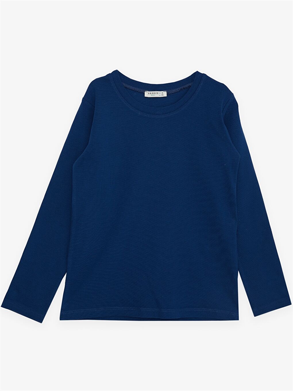Mavi Bisiklet Yaka Basic Uzun Kollu Erkek Çocuk Tişört