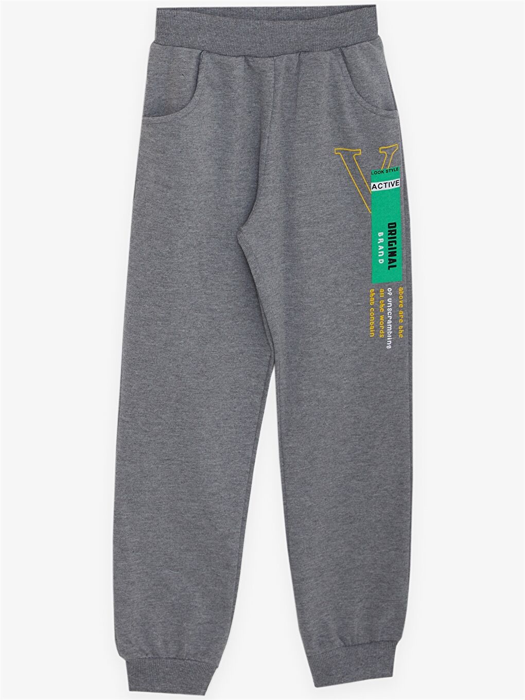 Sarı Bisiklet Yaka Baskılı Uzun Kollu Erkek Çocuk 2'li Takım-3