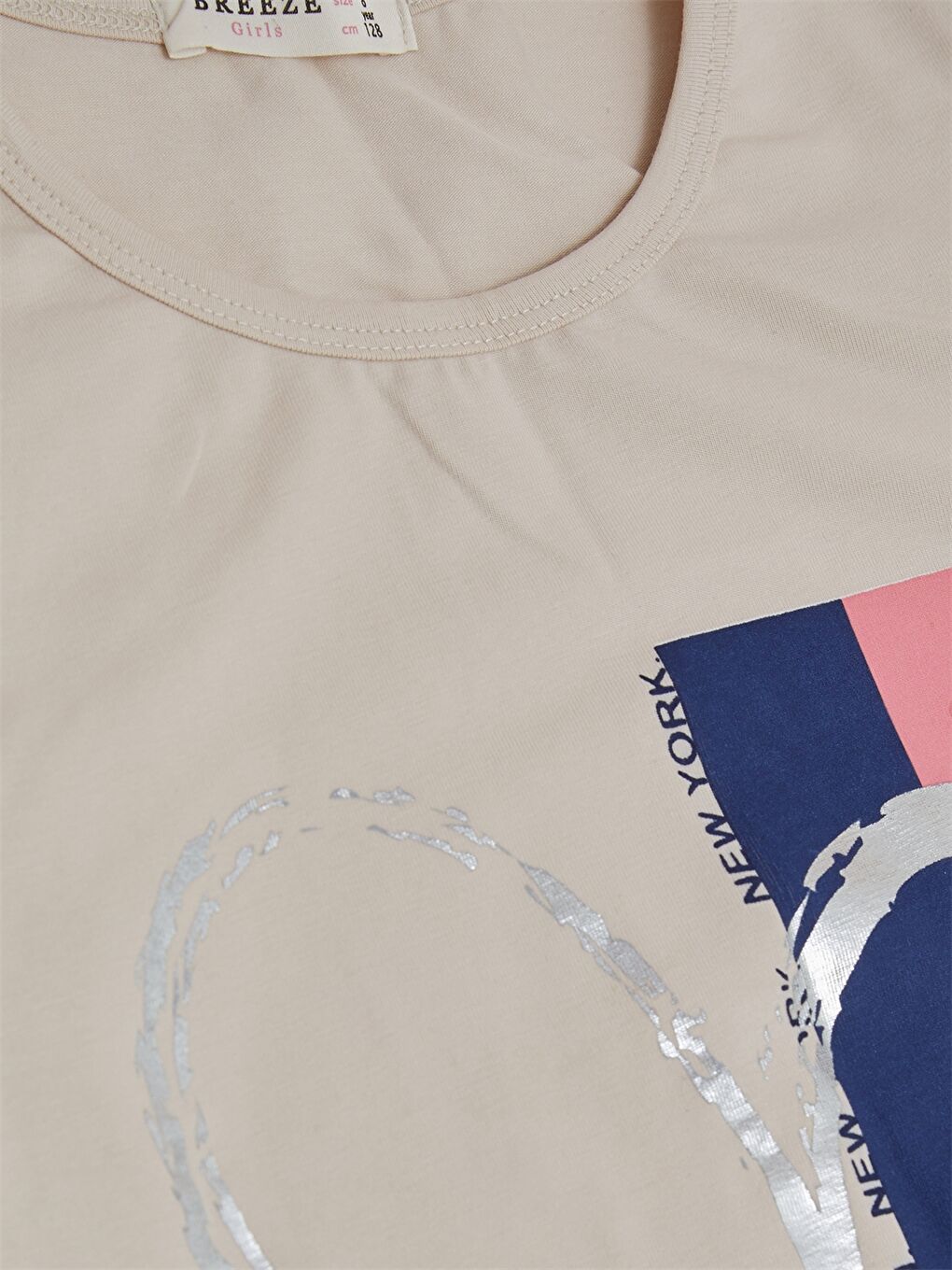 Bej Bisiklet Yaka Uzun Kollu Kız Çocuk 2'li Takım-4