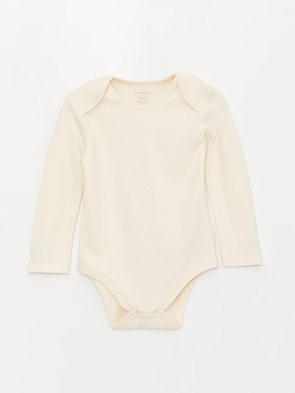 Bej Bisiklet Yaka Uzun Kollu Baskılı Erkek Bebek Çıtçıtlı Bodysuit  2'li-3