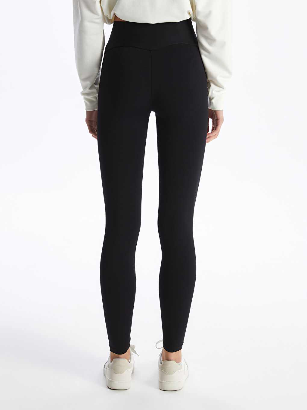 Women's Extra Narrow Fit Plain Tights with Elastic Waist -W3JU21Z8-CVL