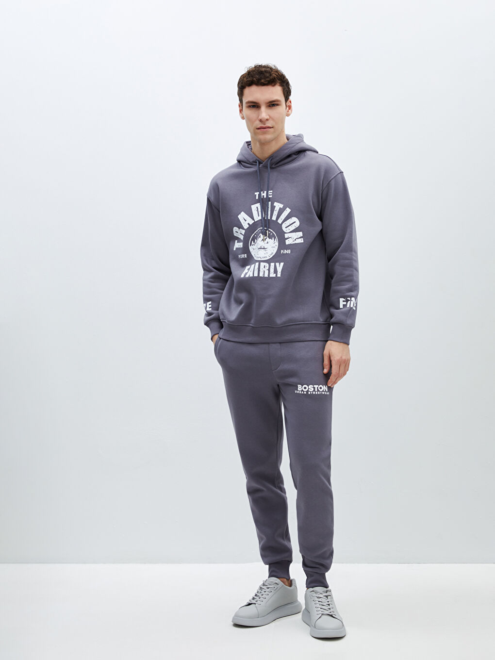 CALİMERA MODA Duman Gri Kapüşonlu Erkek Sweatshirt - 2