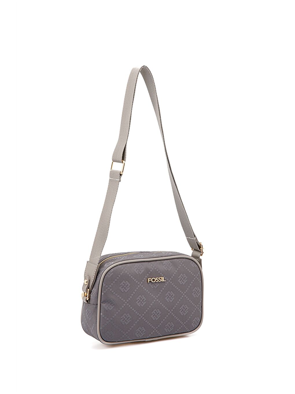 Gri Desenli Kanvas Kadın Çapraz Çanta-2