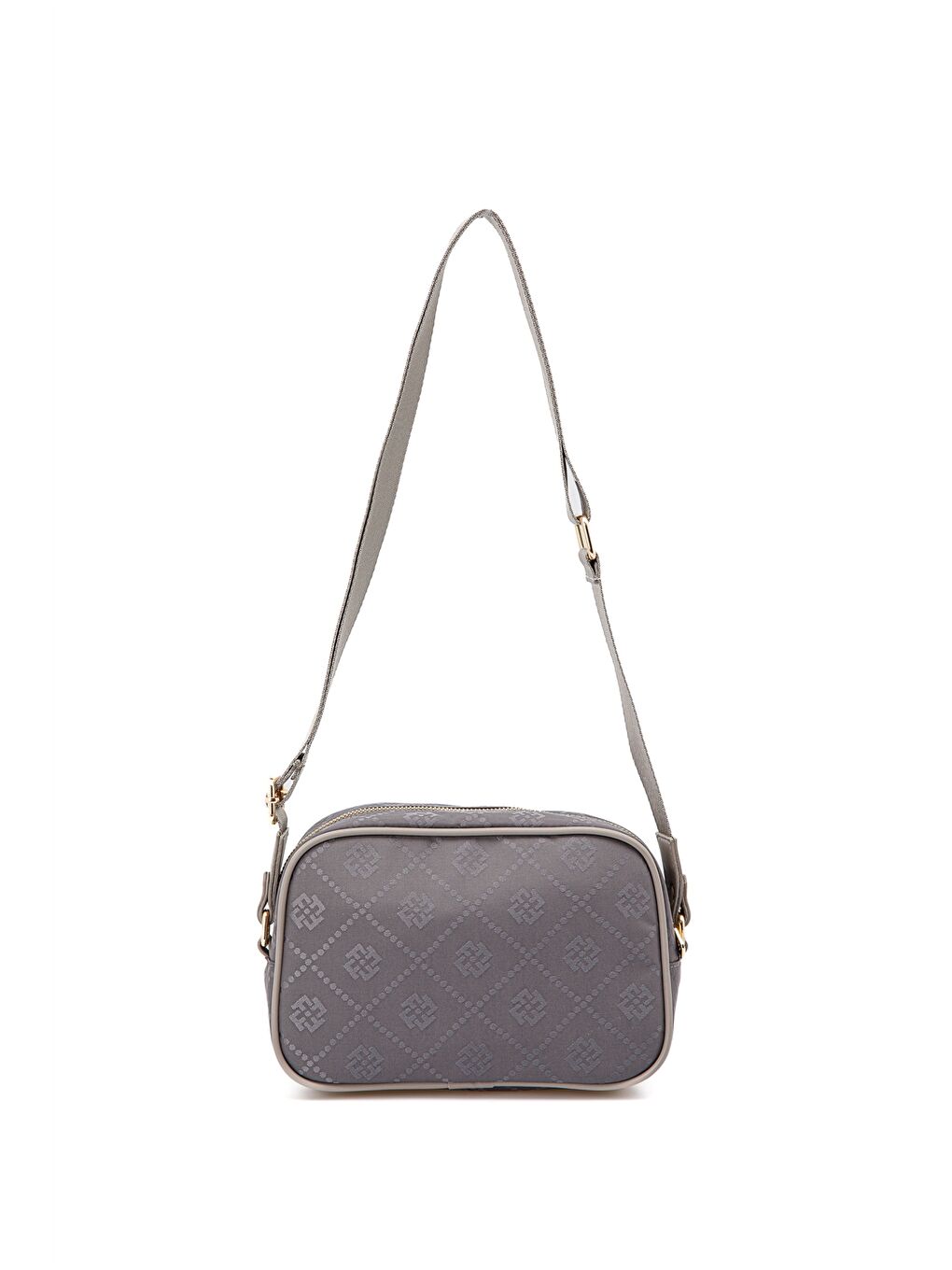 Gri Desenli Kanvas Kadın Çapraz Çanta-3