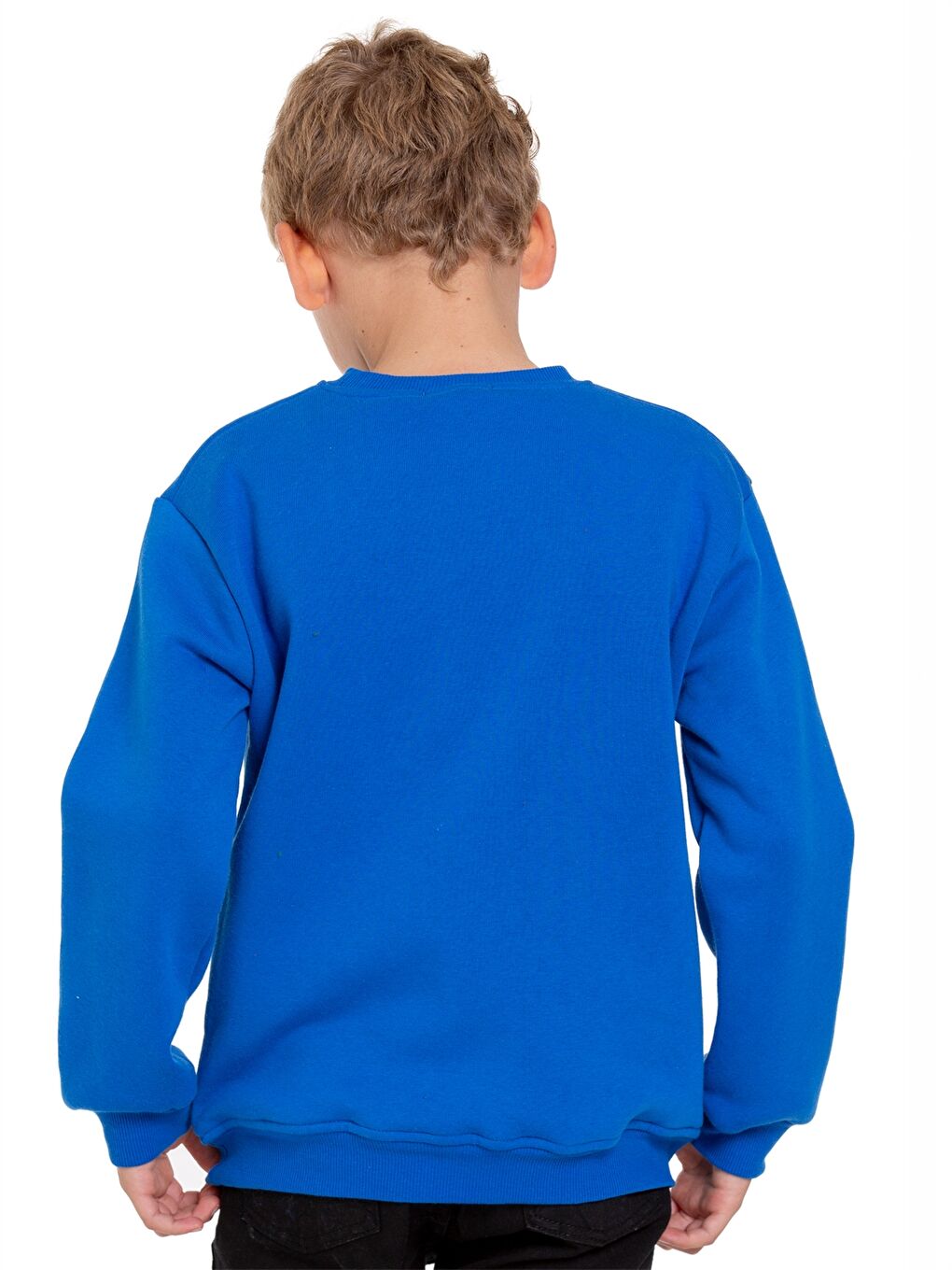 Mavi Bisiklet Yaka Uzun Kollu Erkek Çocuk Sweatshirt-2