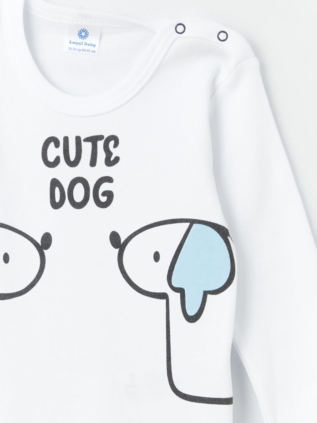 Mavi Bisiklet Yaka Erkek Bebek Çıtçıtlı Bodysuit 2'li-5