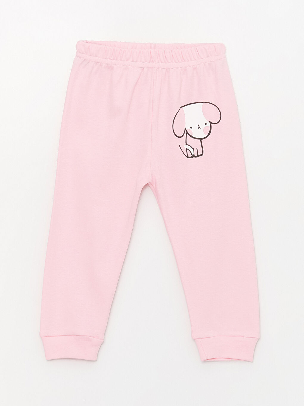 LUGGİ BABY Pembe Beli Lastikli Kız Bebek Pijama Alt 2'li - 1