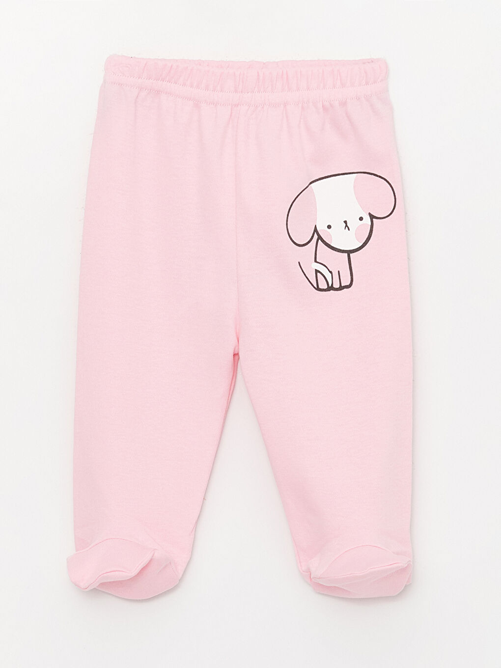 LUGGİ BABY Pembe Beli Lastikli Kız Bebek Pijama Alt 2'li - 4