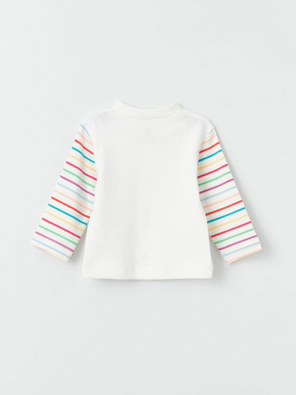 Ekru Bisiklet Yaka Uzun Kollu Erkek Bebek Pijama Takımı-3