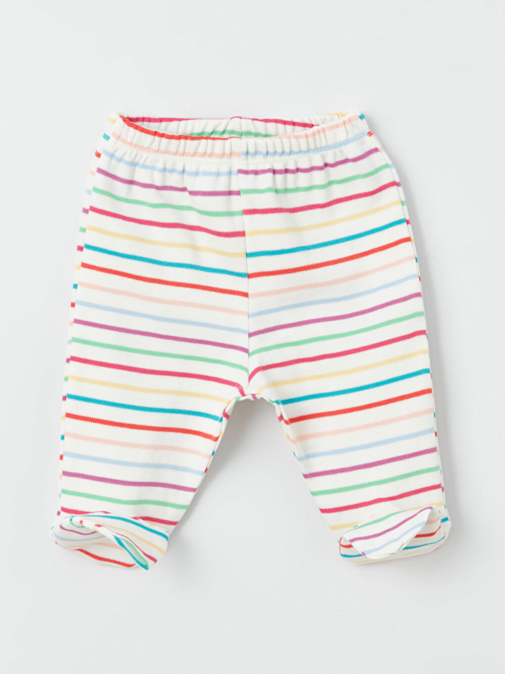 Ekru Bisiklet Yaka Uzun Kollu Erkek Bebek Pijama Takımı-4