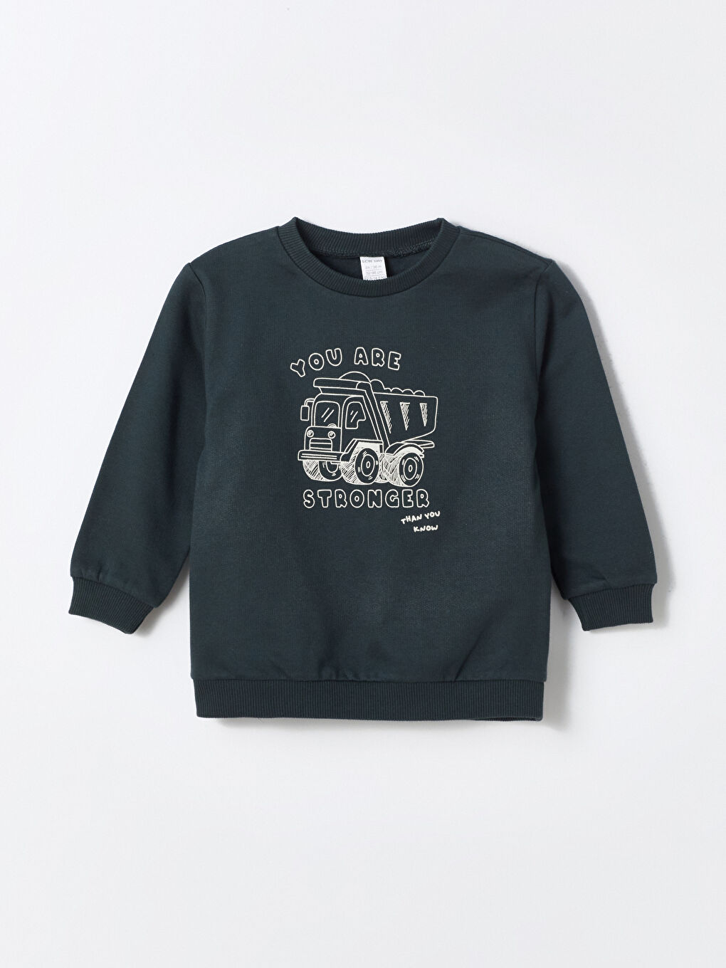 LCW baby Antrasit Baskılı Uzun Kollu Erkek Bebek Sweatshirt 2'li - 1