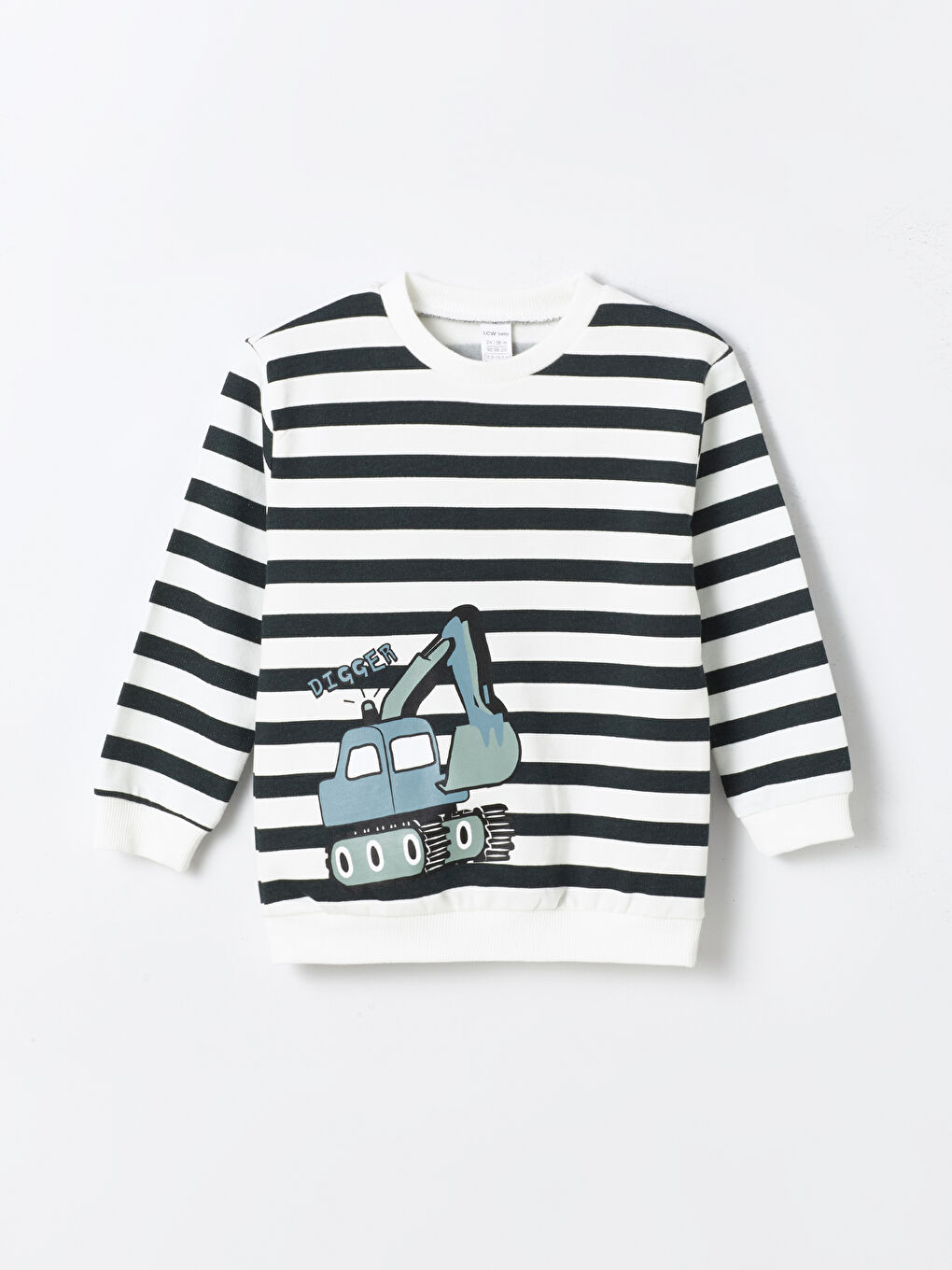 LCW baby Antrasit Baskılı Uzun Kollu Erkek Bebek Sweatshirt 2'li - 4