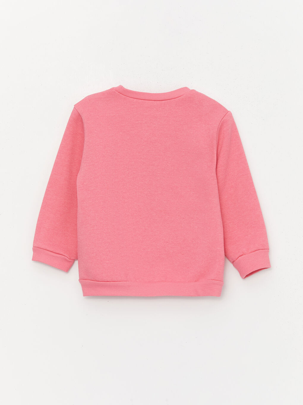 LCW baby Pembe Bisiklet Yaka Uzun Kollu Baskılı Kız Bebek Sweatshirt 2'li - 2