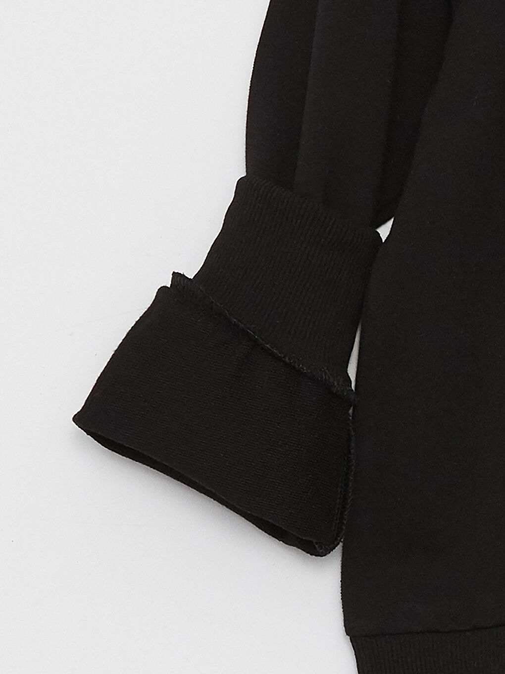 Siyah Bisiklet Yaka Baskılı Uzun Kollu Erkek Çocuk Sweatshirt ve Eşofman Alt 2'li Takım-2