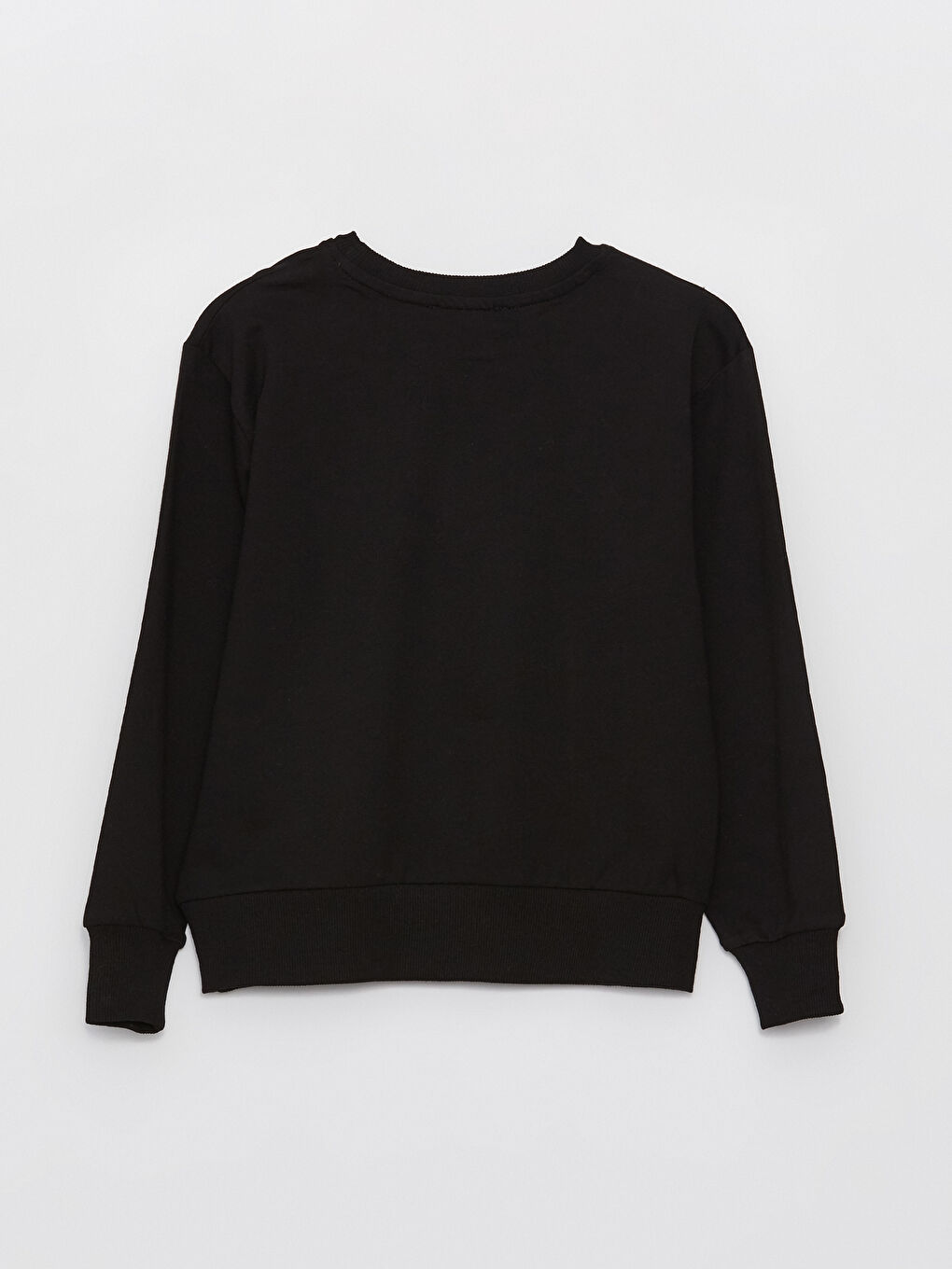 Siyah Bisiklet Yaka Baskılı Uzun Kollu Erkek Çocuk Sweatshirt ve Eşofman Alt 2'li Takım-3