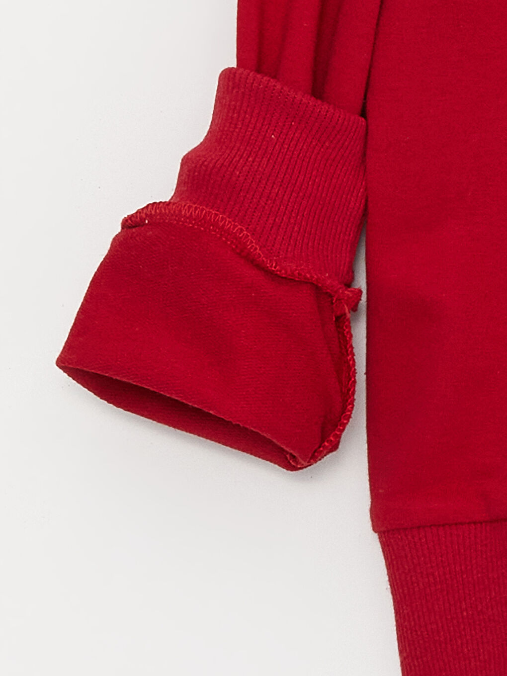 Bordo Bisiklet Yaka Baskılı Uzun Kollu Erkek Çocuk Sweatshirt ve Eşofman Alt 2'li Takım-8